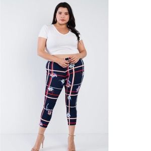 Floral Plaid Leggings